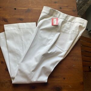 SPANX kick flare white pant
